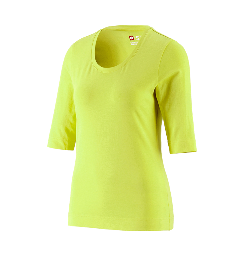 Bovenkleding: e.s. Shirt 3/4-mouw cotton stretch, dames + meigroen 2