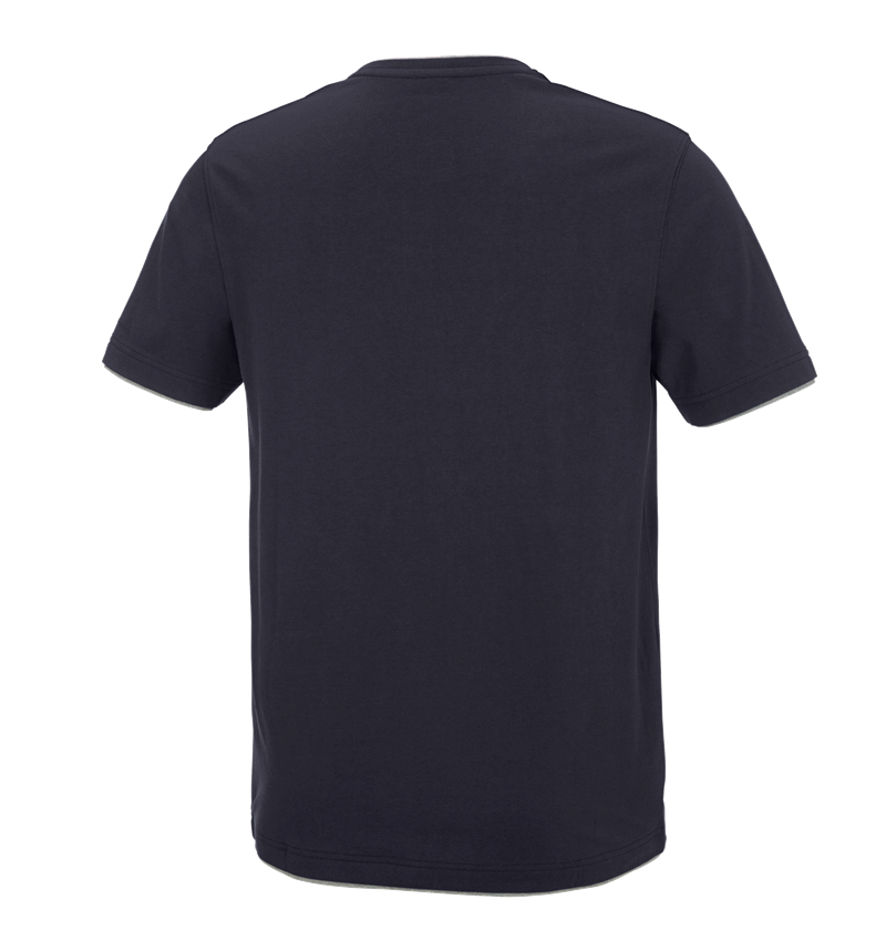 Onderwerpen: e.s. T-Shirt cotton stretch Layer + donkerblauw/grijs mêlee 3