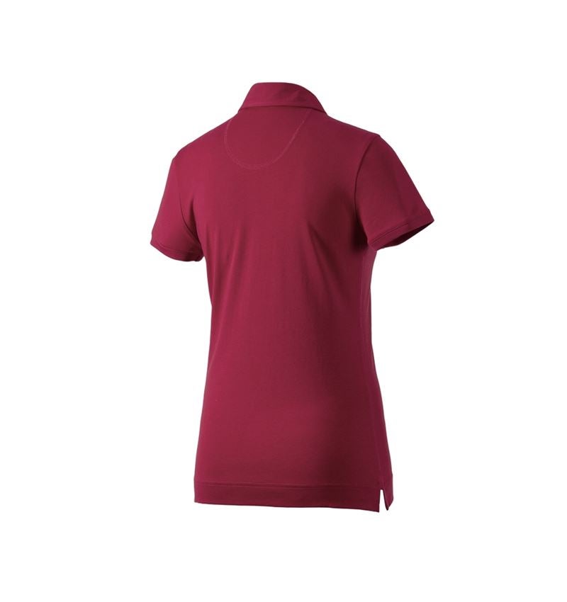 Bovenkleding: e.s. Polo-Shirt cotton stretch, dames + bordeaux 1