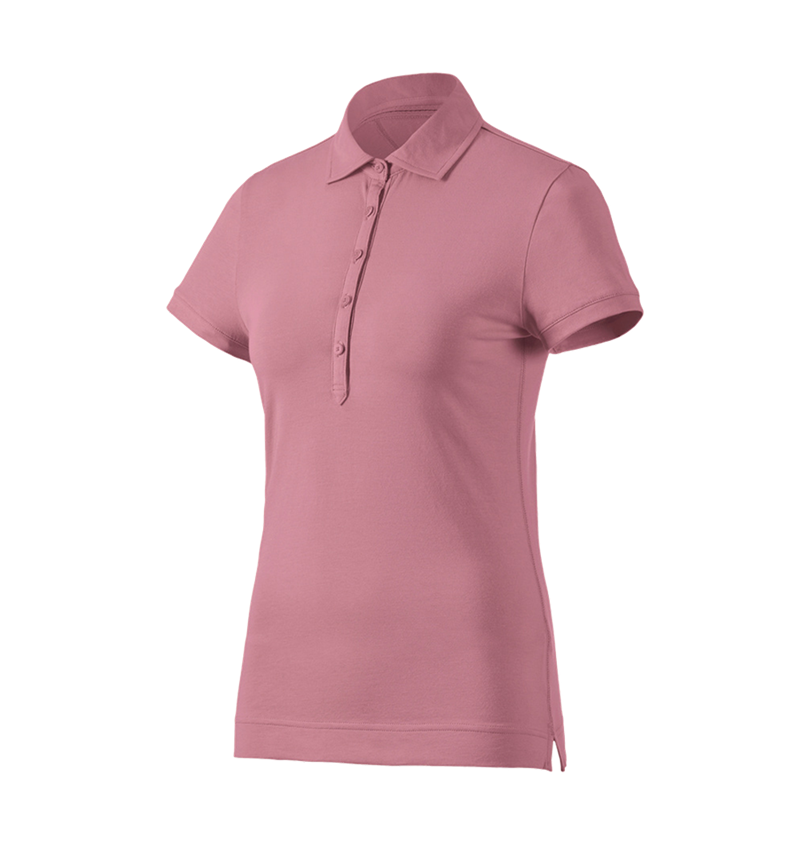 Bovenkleding: e.s. Polo-Shirt cotton stretch, dames + oudroze