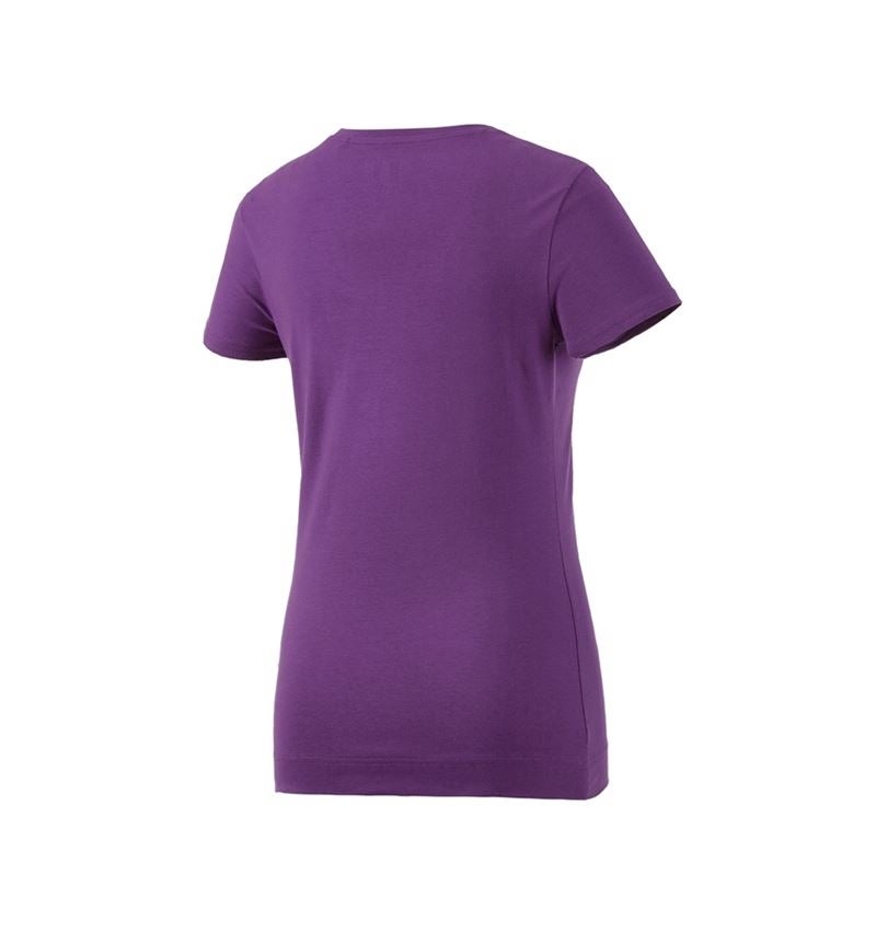 Bovenkleding: e.s. T-Shirt cotton stretch, dames + violet 4