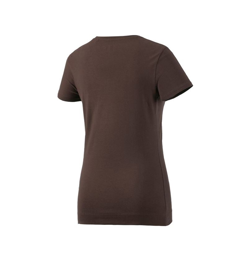 Onderwerpen: e.s. T-Shirt cotton stretch, dames + kastanje 4