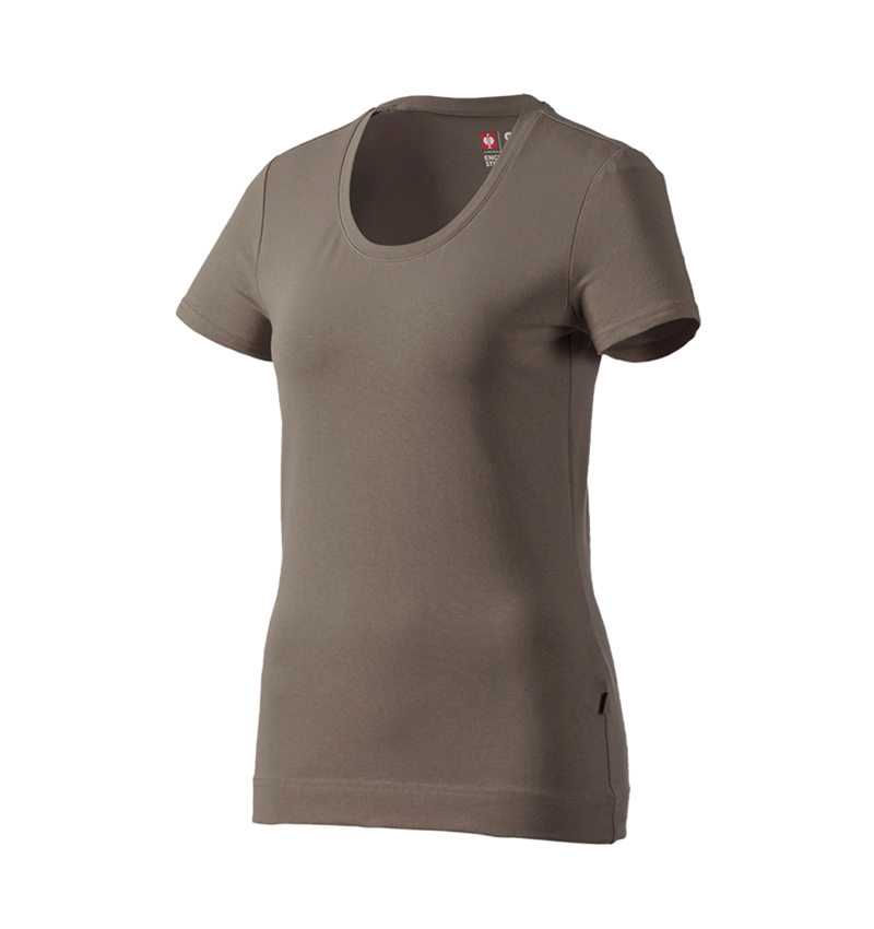 Bovenkleding: e.s. T-Shirt cotton stretch, dames + steen 4