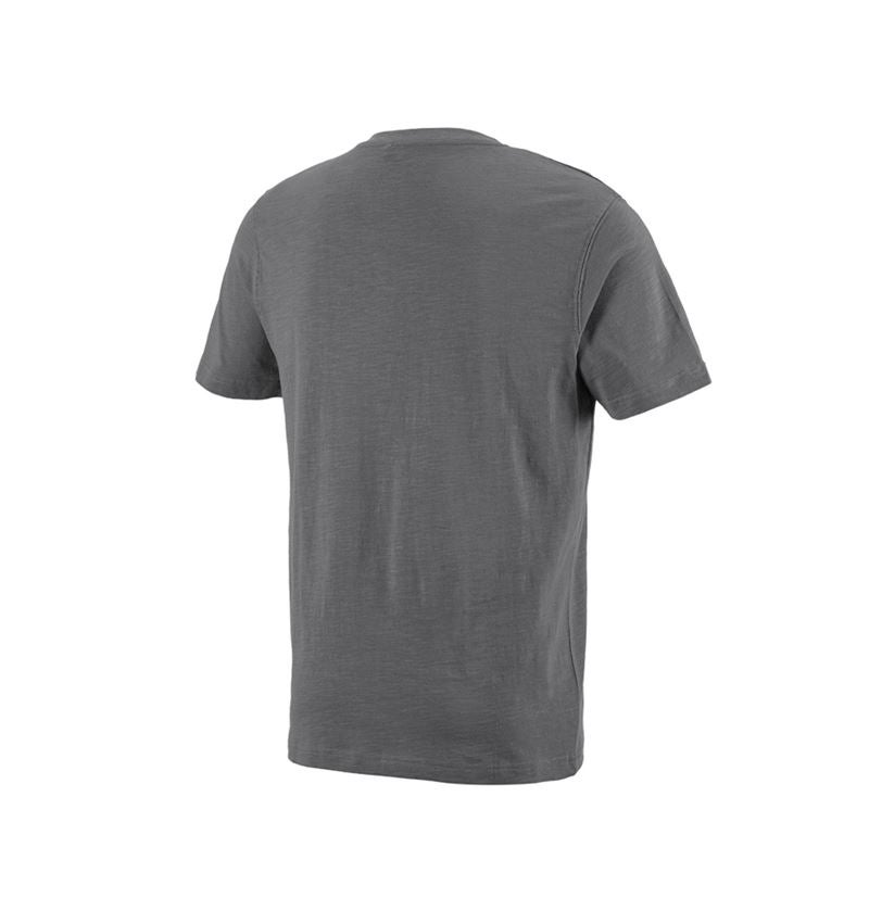 Bovenkleding: e.s. T-Shirt cotton slub V-Neck + cement 3