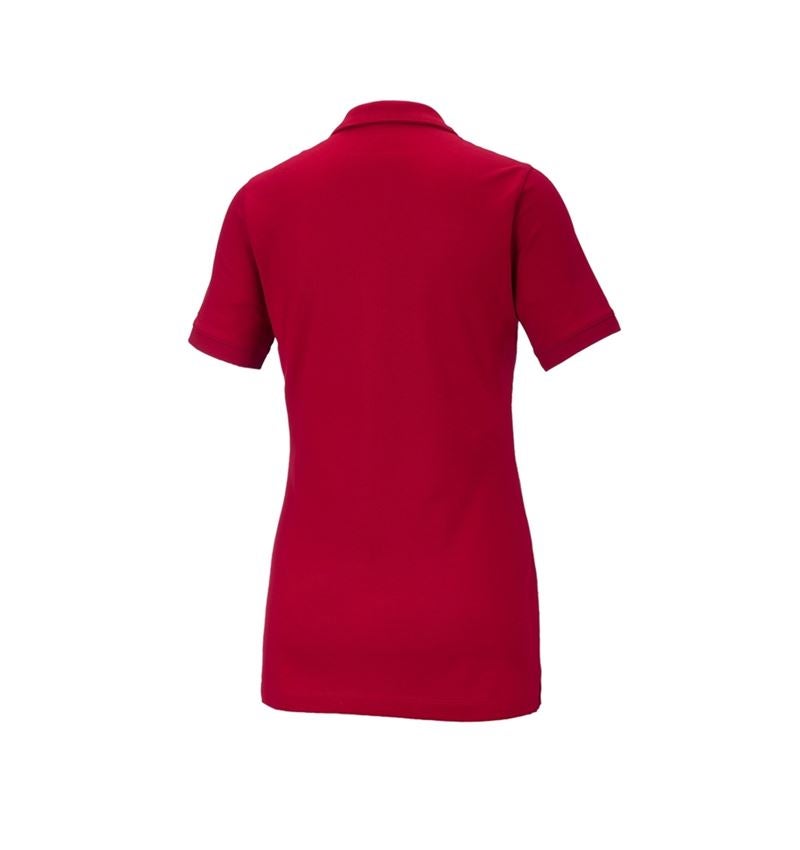 Bovenkleding: e.s. Pique-Polo cotton stretch, dames + vuurrood 3