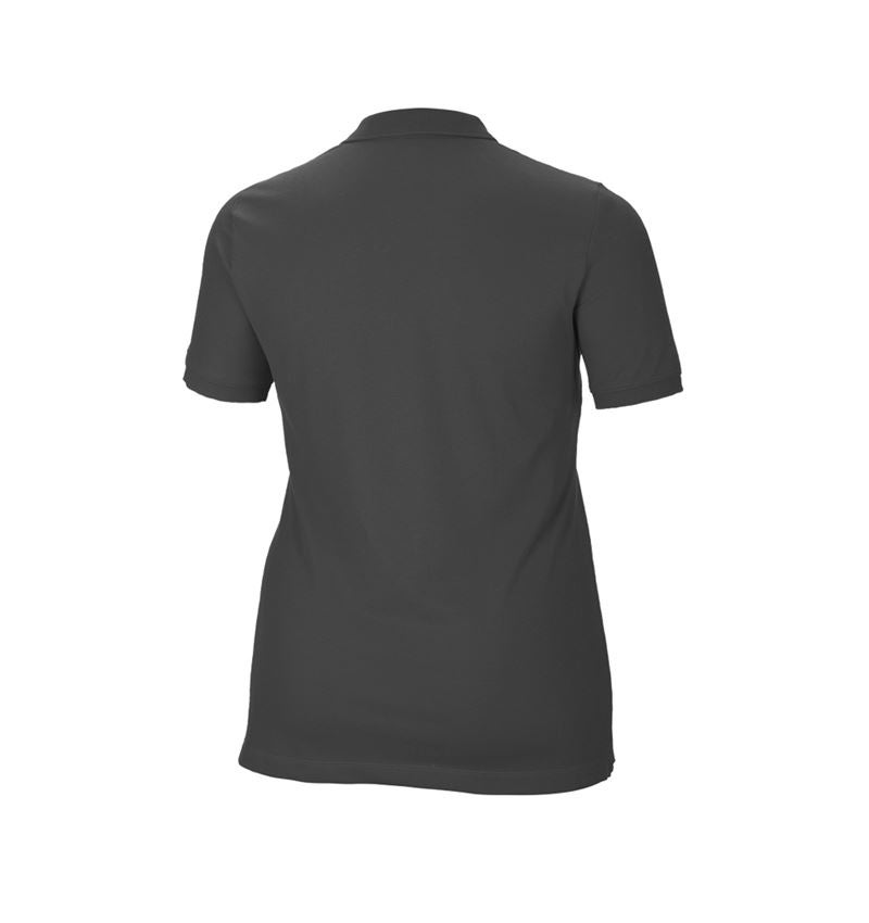 Bovenkleding: e.s. Pique-Polo cotton stretch, dames, plus fit + antraciet 3