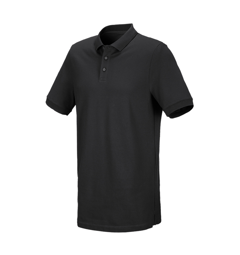 Onderwerpen: e.s. Piqué-Polo cotton stretch, long fit + zwart 2
