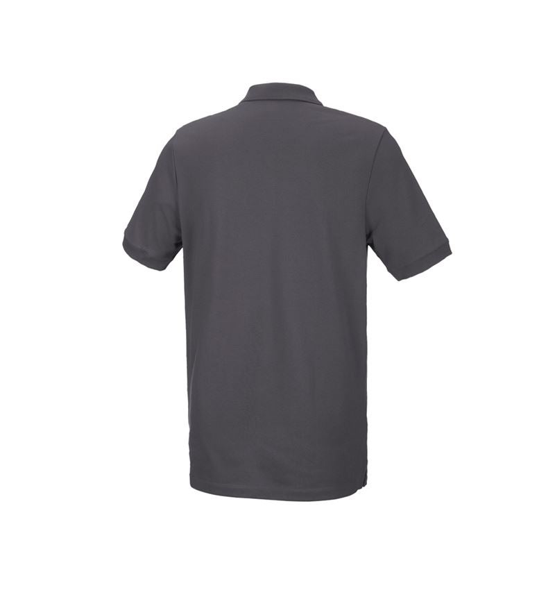Bovenkleding: e.s. Piqué-Polo cotton stretch, long fit + antraciet 3