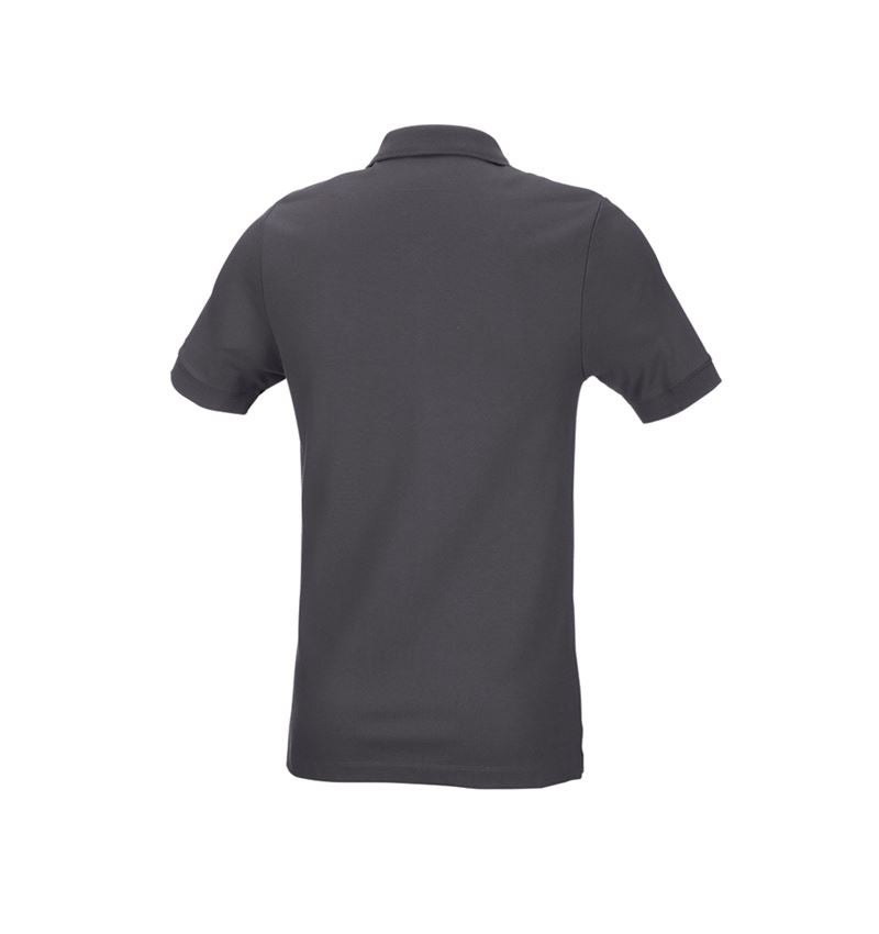 Bovenkleding: e.s. Pique-Polo cotton stretch, slim fit + antraciet 3