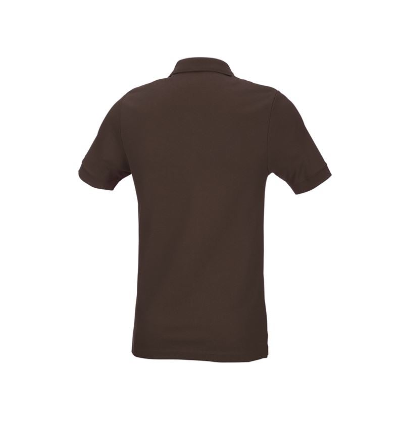 Schrijnwerkers / Meubelmakers: e.s. Pique-Polo cotton stretch, slim fit + kastanje 3