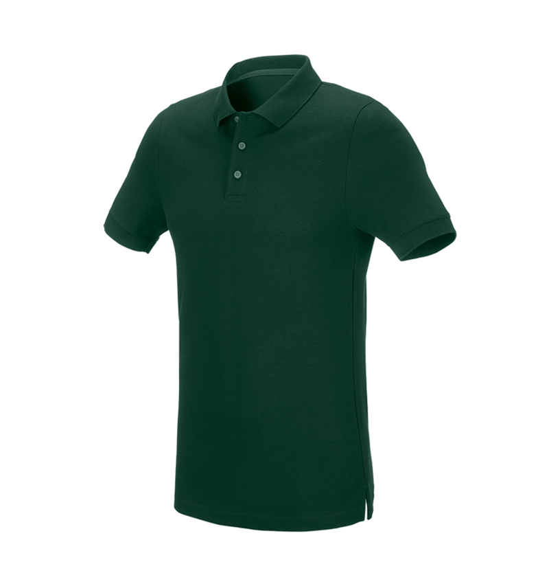 Bovenkleding: e.s. Pique-Polo cotton stretch, slim fit + groen 2