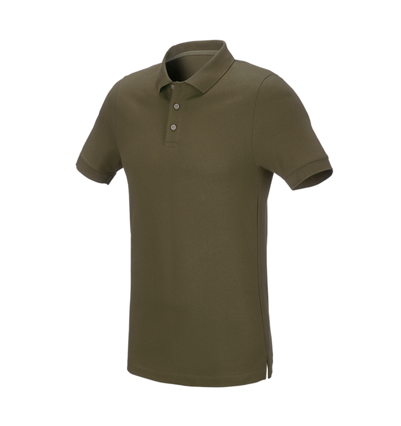 Bovenkleding: e.s. Pique-Polo cotton stretch, slim fit + moddergroen 2