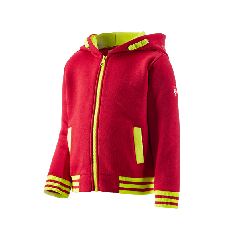 Bovenkleding: Hoody-Sweatjack e.s.motion 2020, kinderen + vuurrood/signaalgeel 2