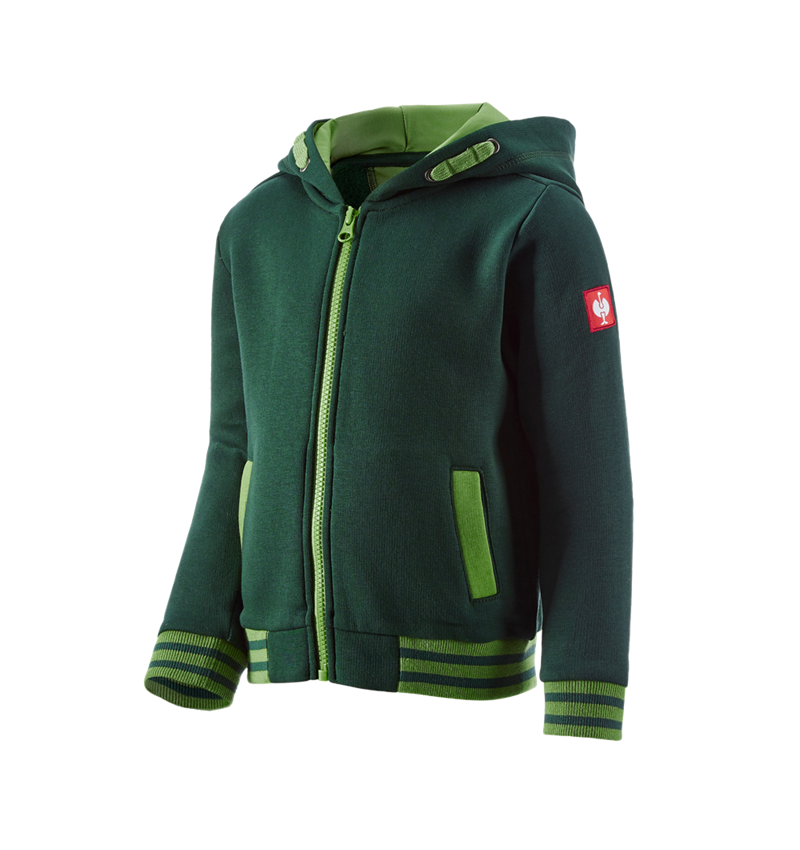 Bovenkleding: Hoody-Sweatjack e.s.motion 2020, kinderen + groen/zeegroen 2