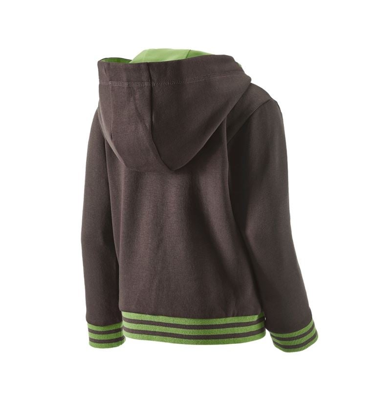 Bovenkleding: Hoody-Sweatjack e.s.motion 2020, kinderen + kastanje/zeegroen 3