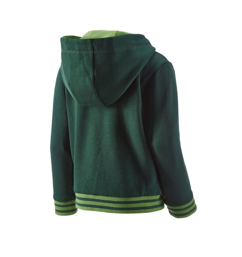 Bovenkleding: Hoody-Sweatjack e.s.motion 2020, kinderen + groen/zeegroen 3