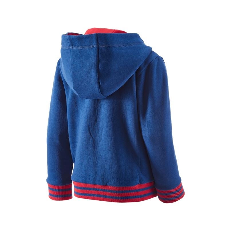 Bovenkleding: Hoody-Sweatjack e.s.motion 2020, kinderen + korenblauw/vuurrood 1