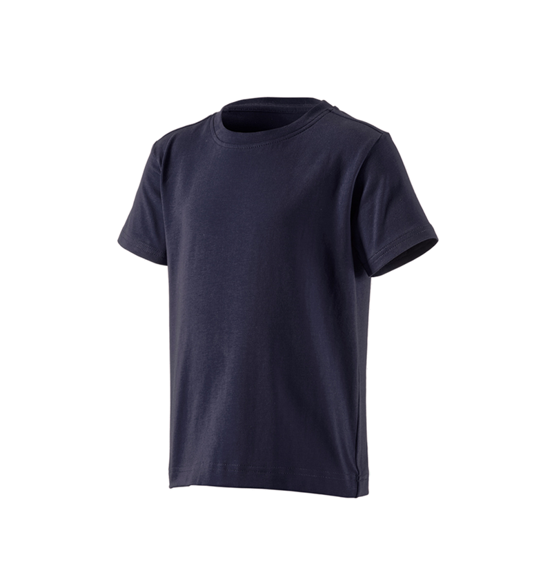 Bovenkleding: e.s. T-shirt cotton stretch, kinderen + donkerblauw 4