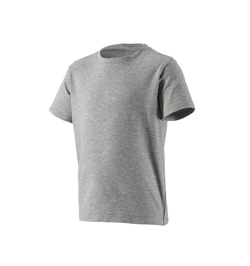 Bovenkleding: e.s. T-shirt cotton stretch, kinderen + grijs mêlee 5