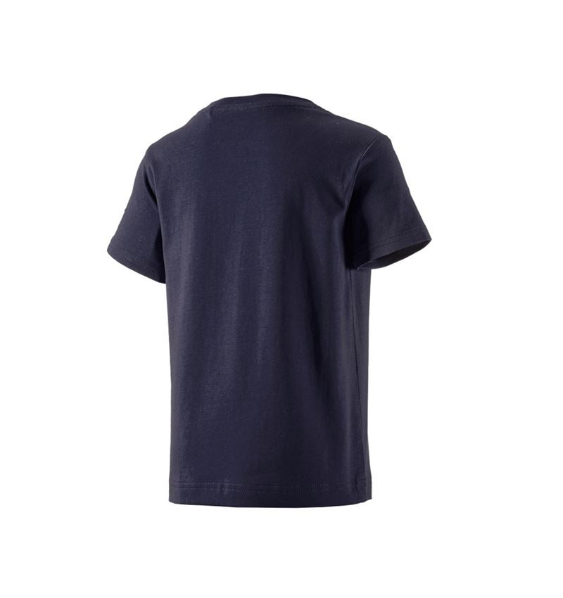 Bovenkleding: e.s. T-shirt cotton stretch, kinderen + donkerblauw 5