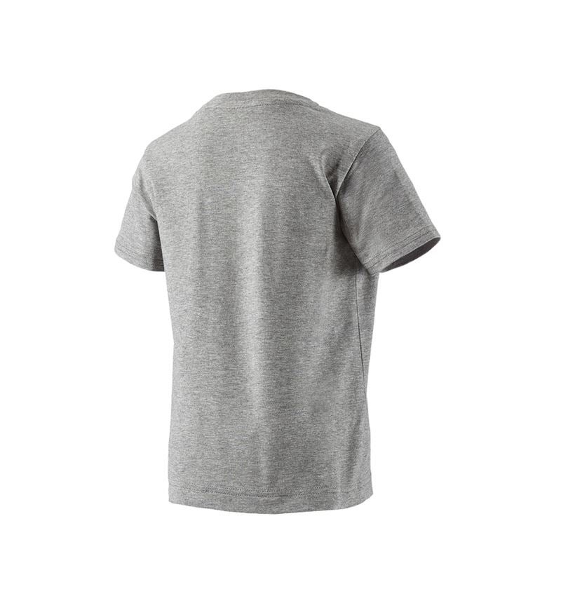 Bovenkleding: e.s. T-shirt cotton stretch, kinderen + grijs mêlee 6