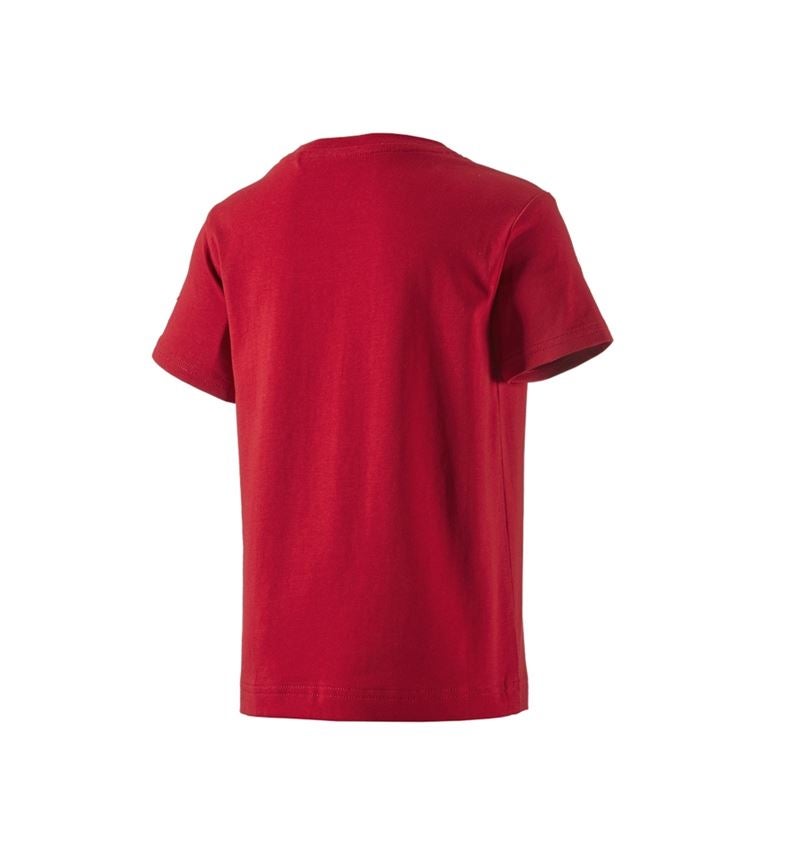 Bovenkleding: e.s. T-shirt cotton stretch, kinderen + vuurrood 5