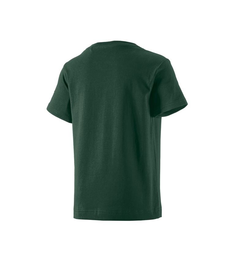 Bovenkleding: e.s. T-shirt cotton stretch, kinderen + groen 1