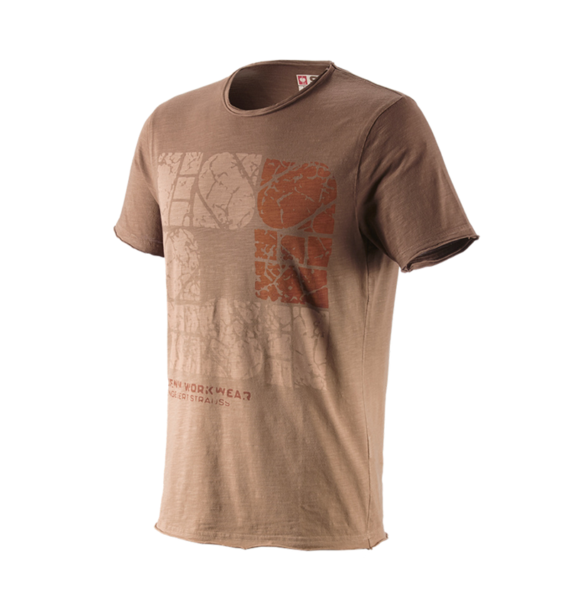 Bovenkleding: e.s. T-Shirt denim workwear + lichtbruin vintage 3