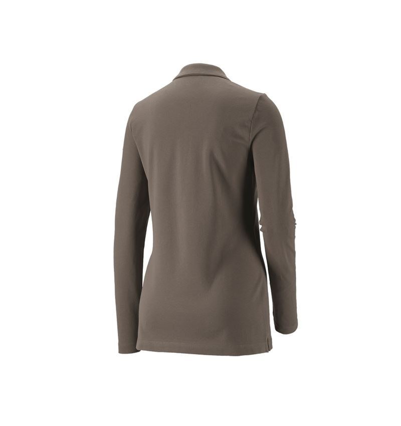 Bovenkleding: e.s. Pique-Polo longsleeve cotton stretch,dames + steen 1