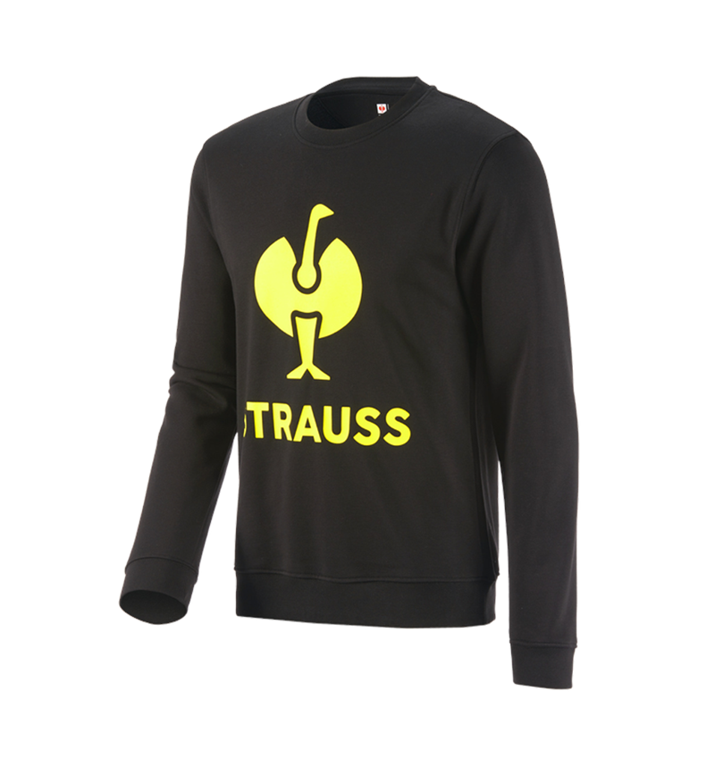 Bovenkleding: Sweatshirt e.s.motion 2020 + zwart/signaalgeel 1