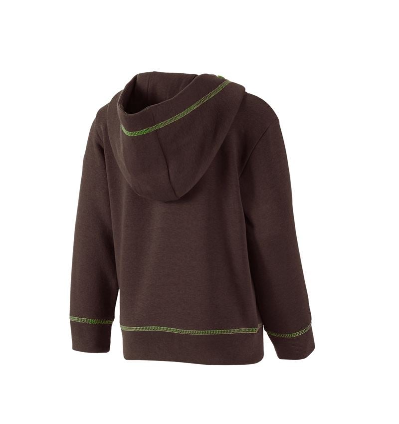 Bovenkleding: Hoody-Sweatshirt e.s.motion 2020, kinderen + kastanje/zeegroen 2