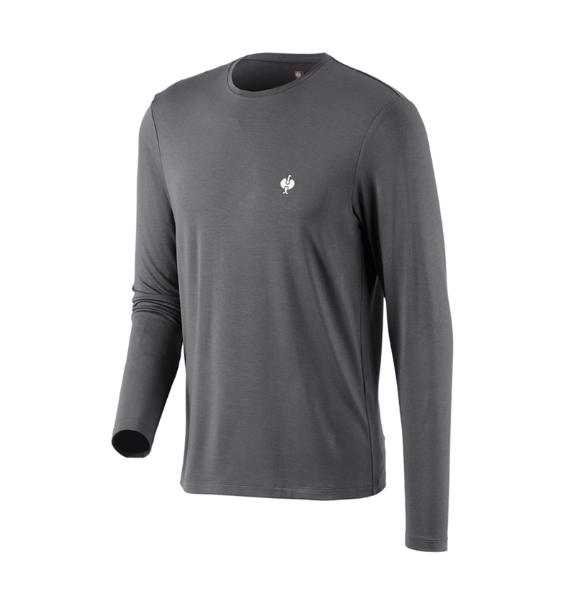 Bovenkleding: Modal-Longsleeve e.s.concrete + antraciet