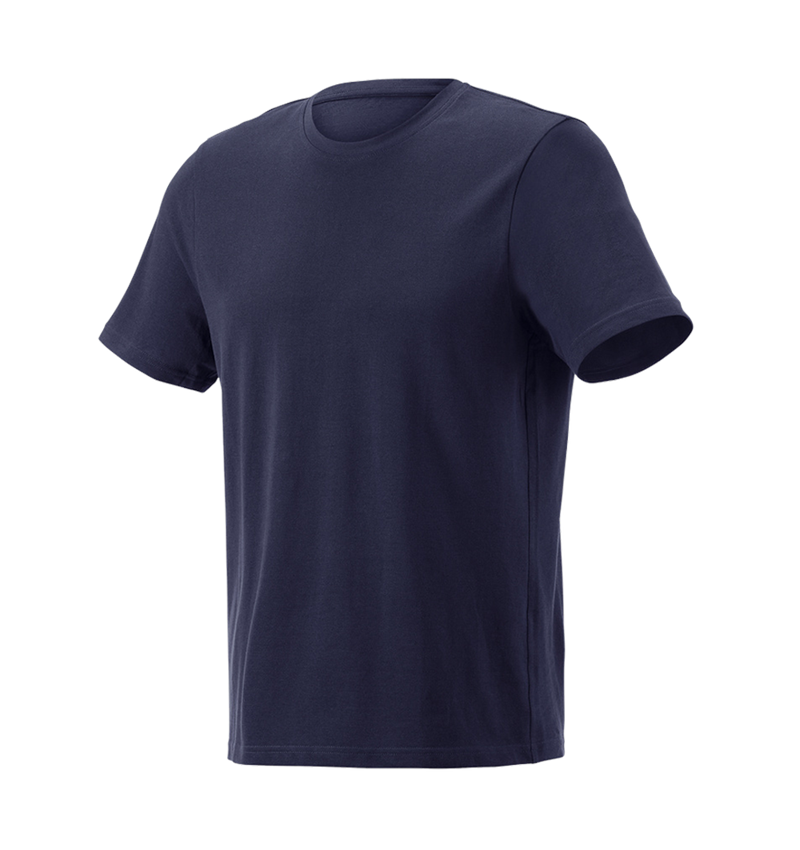 Bovenkleding: e.s. Pique-T-Shirt cotton light + donkerblauw 2