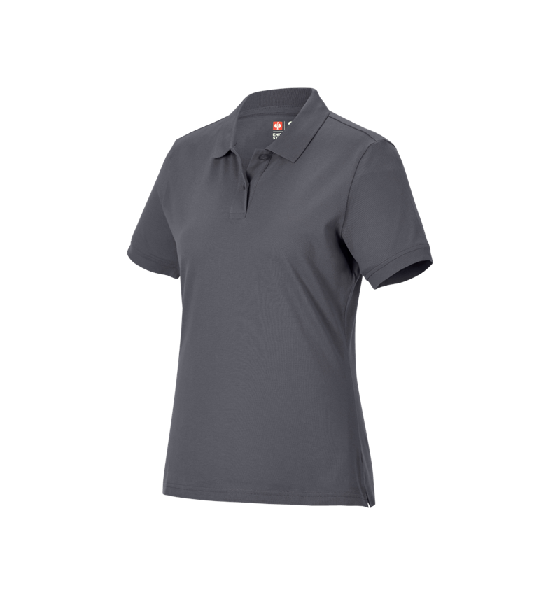 Bovenkleding: e.s. Piqué-Polo cotton light, dames + antraciet 2