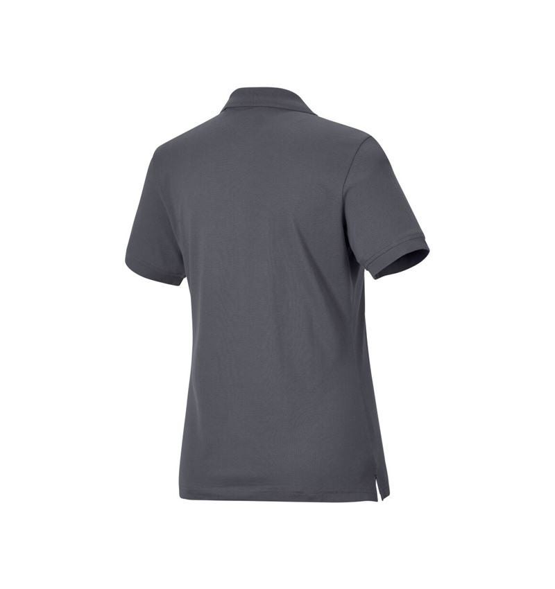 Bovenkleding: e.s. Piqué-Polo cotton light, dames + antraciet 3