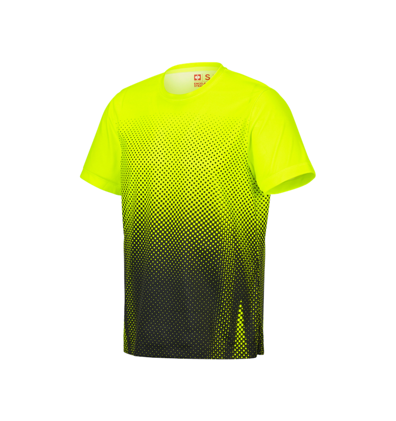 Onderwerpen: Functionele T-shirt e.s.t:aktik + signaalgeel/zwart 3