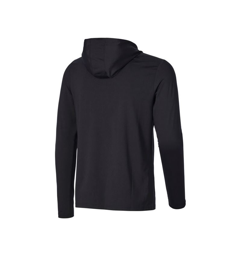 Bovenkleding: Functionele hoodie-longsleeve UV e.s.trail + zwart 4