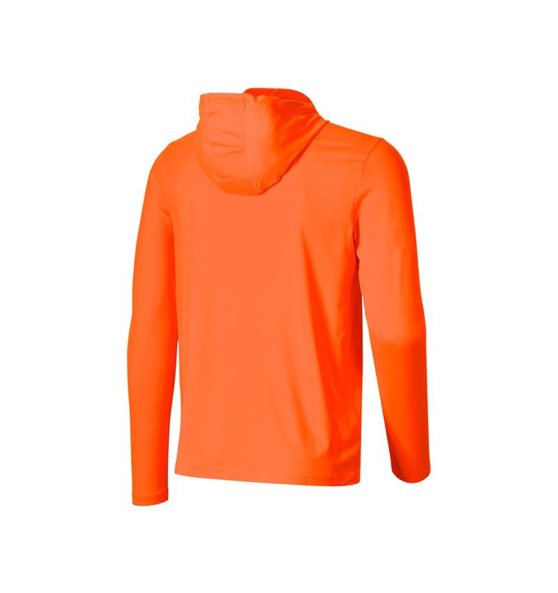 Bovenkleding: Visibility funct. hoodie-longsleeve UV e.s.trail + signaaloranje/zwart 5