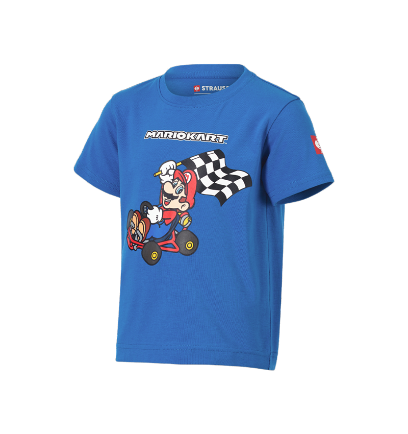 Samenwerkingen: Mario Kart/Peach T-Shirt, kinderen + aurorablauw