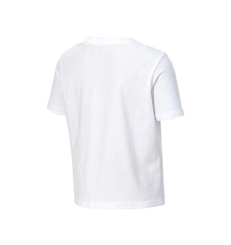 Bovenkleding: e.s. T-shirt cotton stretch engelbird, kinderen + engelbird2/wit 4