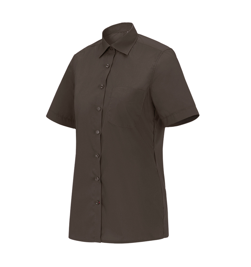 Onderwerpen: e.s. Service-blouse korte mouw + kastanje
