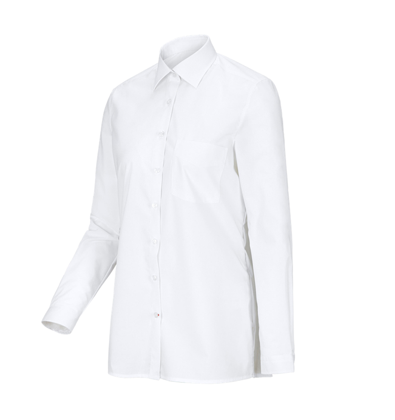 Bovenkleding: e.s. Service-blouse lange mouw + wit