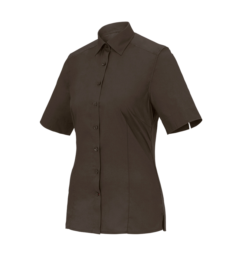 Bovenkleding: Business-blouse e.s.comfort, korte mouw + kastanje 3