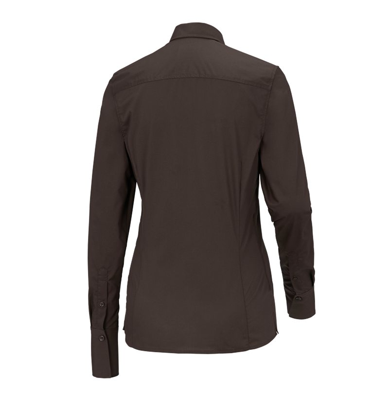 Bovenkleding: Business-blouse e.s.comfort, lange mouw + kastanje 4