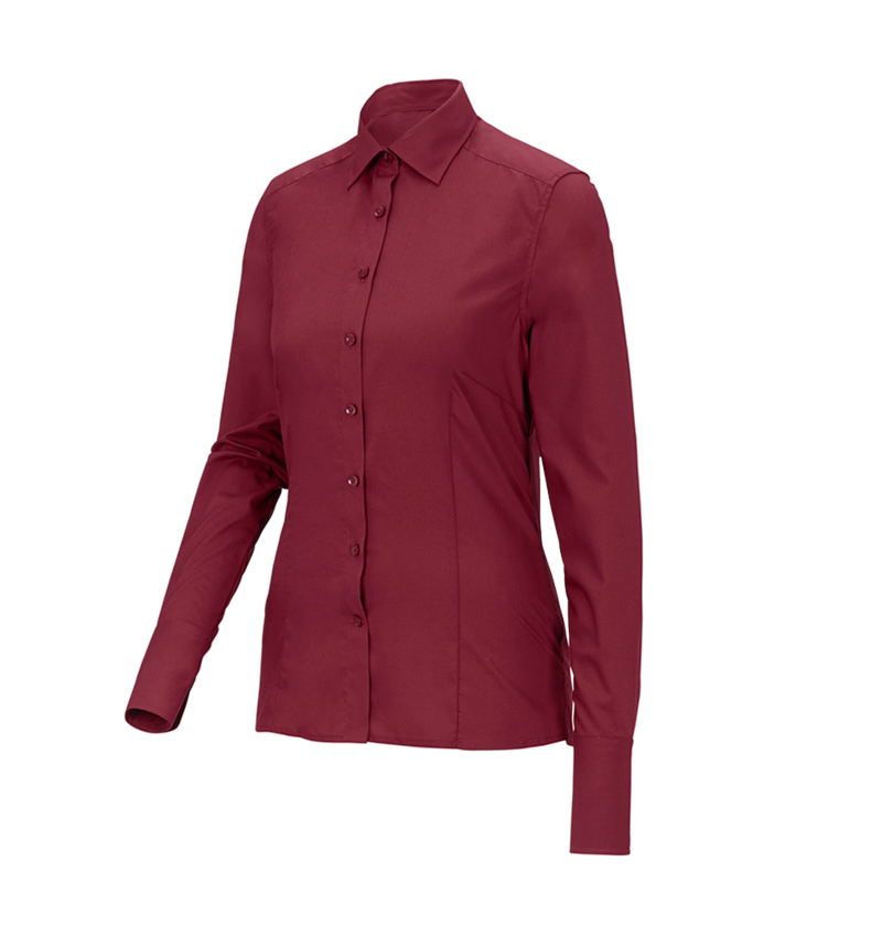 Bovenkleding: Business-blouse e.s.comfort, lange mouw + robijn 3