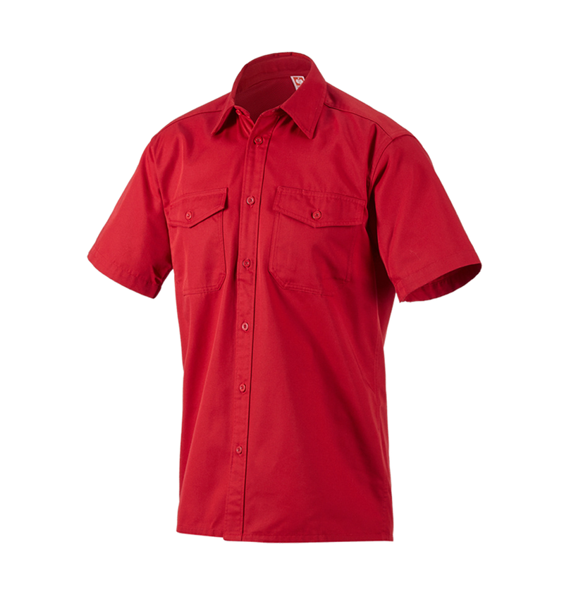 Bovenkleding: Werkhemden e.s.classic, korte mouw + rood
