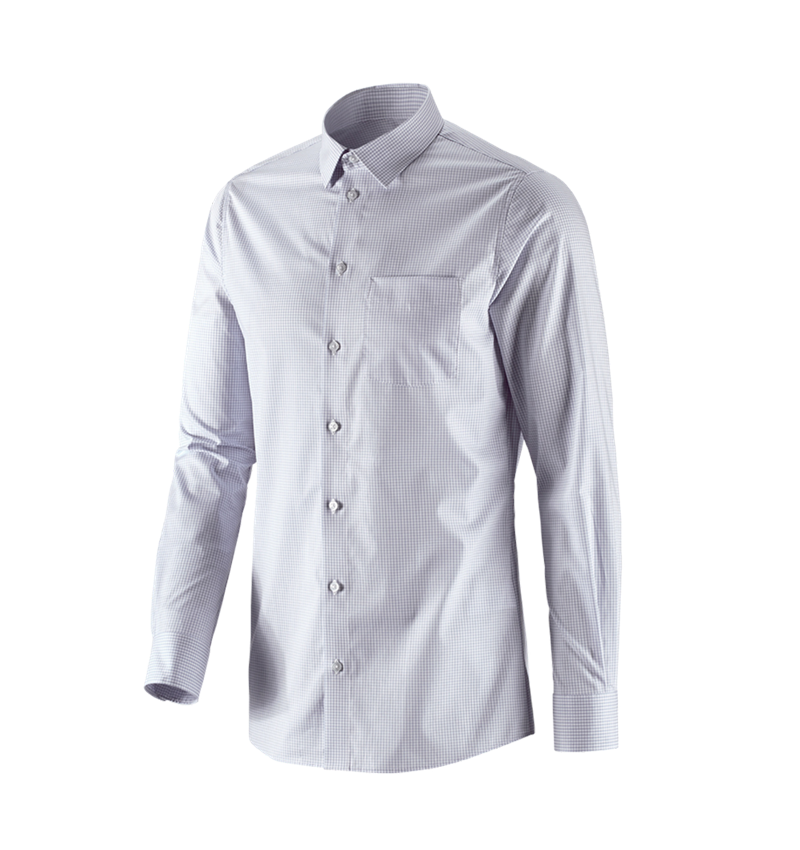 Onderwerpen: e.s. Business overhemd cotton stretch, slim fit + nevelgrijs geruit 2