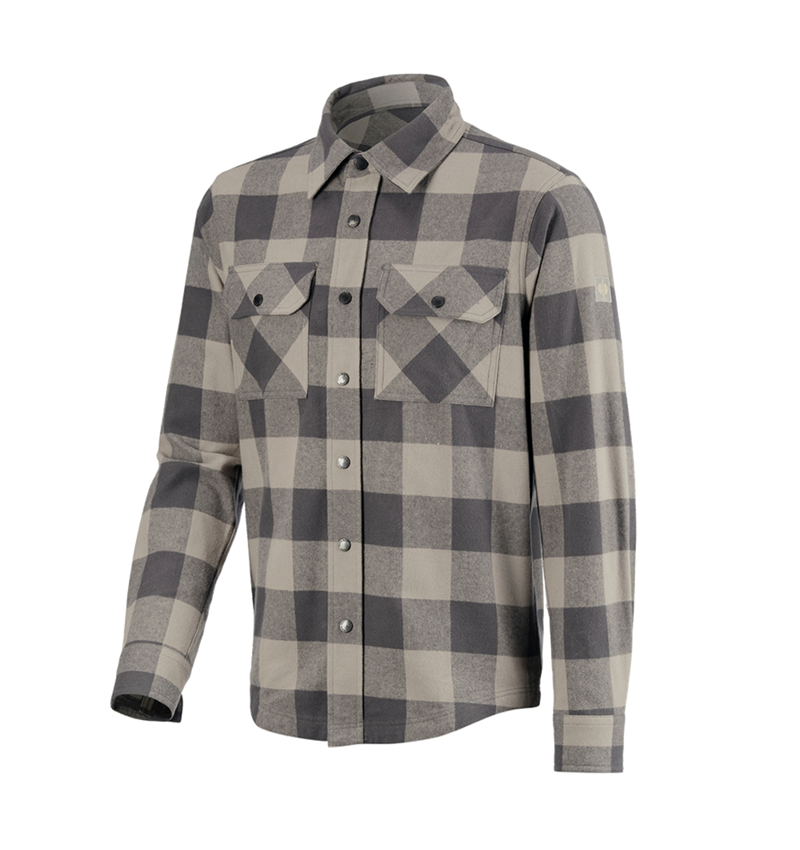 Bovenkleding: Ruitjeshemd e.s.iconic + dolfijngrijs/carbongrijs 3