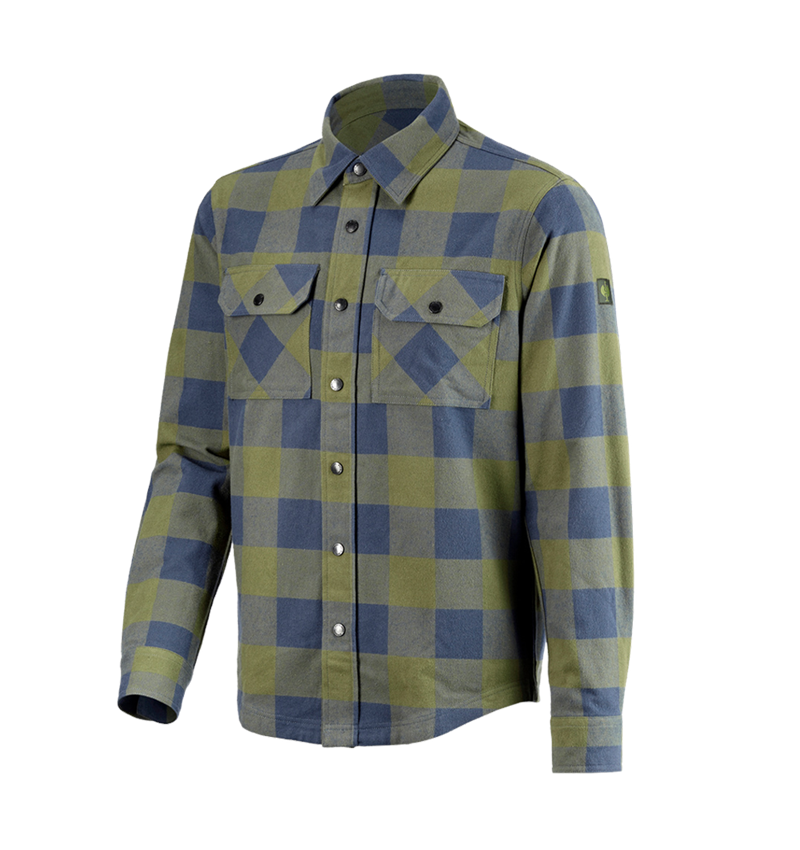 Bovenkleding: Ruitjeshemd e.s.iconic + berggroen/oxideblauw 7