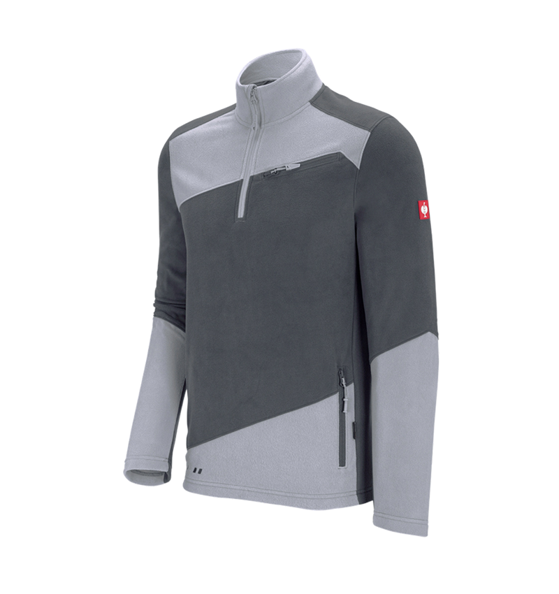 Bovenkleding: Fleece schipperstrui e.s.motion 2020 + antraciet/platina 2